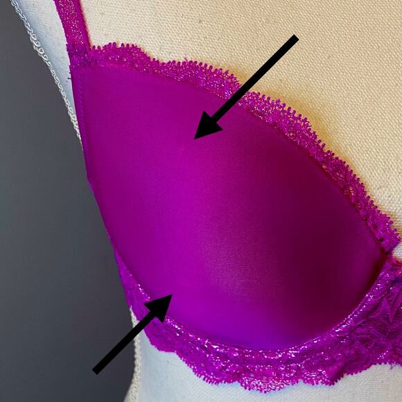 Victoria's Secret Dream Angels Lightly Lined Demi Bra 32D Pink / Purple - Picture 8 of 12